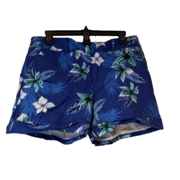 Apt 9 Torie Blue Foral Shorts - Size 10 - Picture 1 of 4